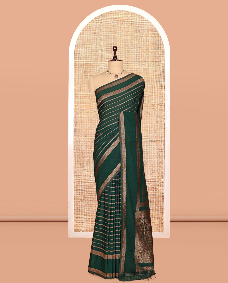 Green Fancy Crepe Saree