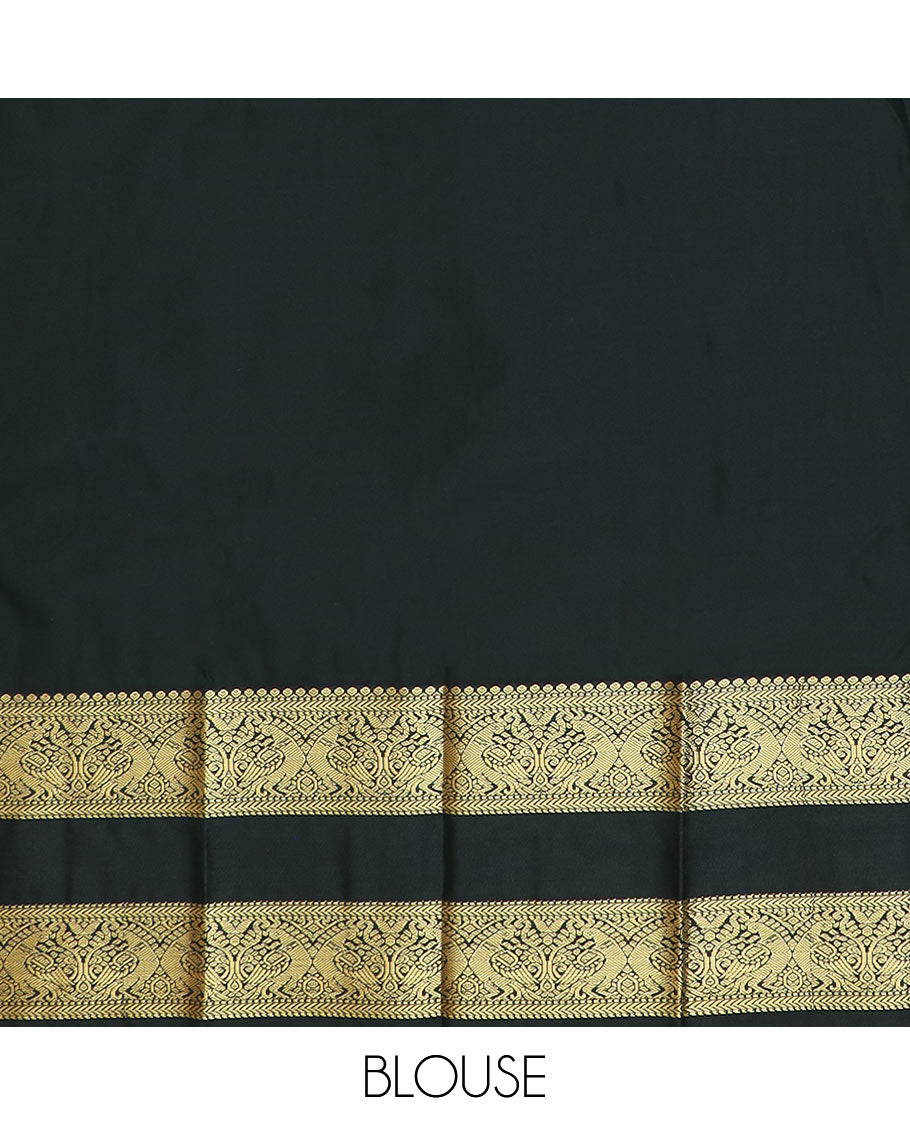 Cream zari buttas budget silk saree, contrast traditional zari rettai pettu border, and jaal pallu