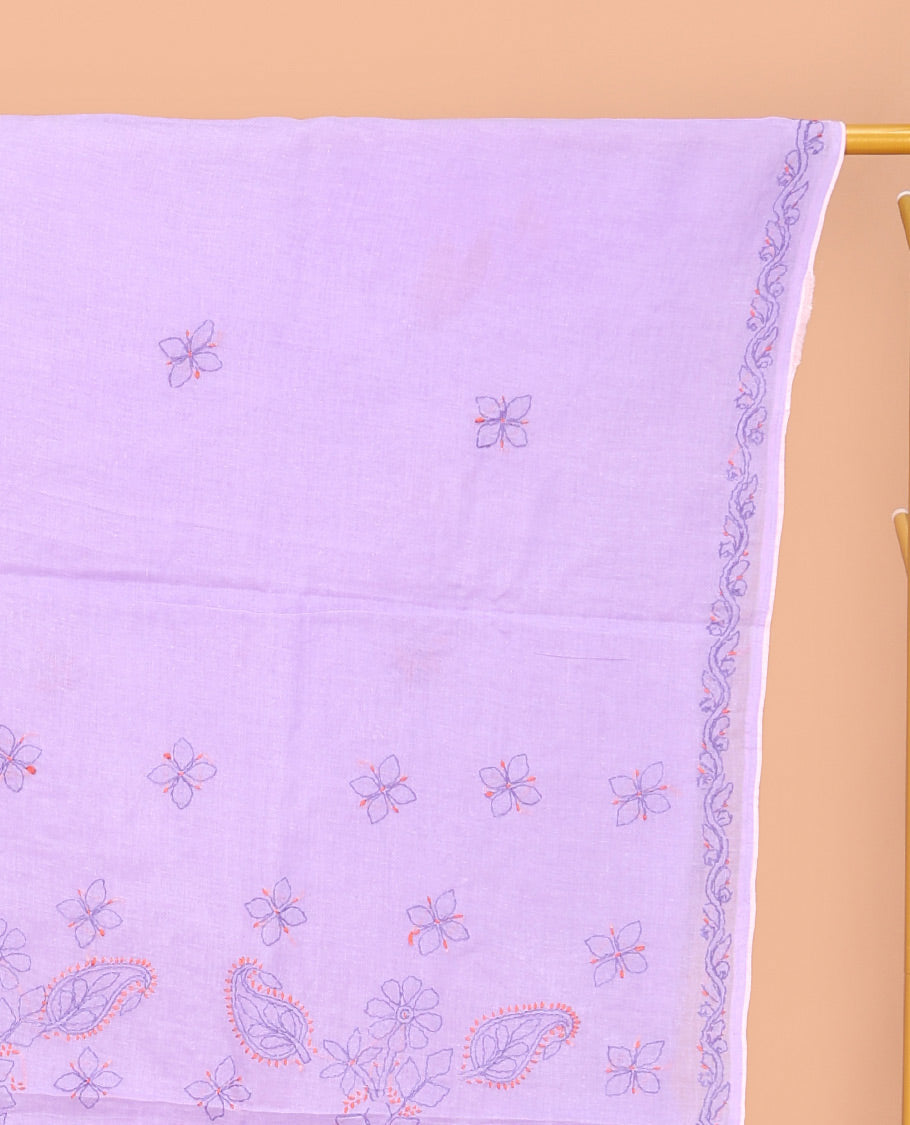Lavender Lucknowi Chikankari Saree