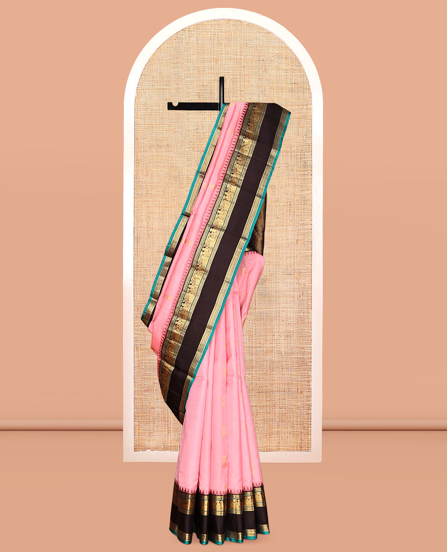 Pink and Navapalam Vasundhara Silk Saree