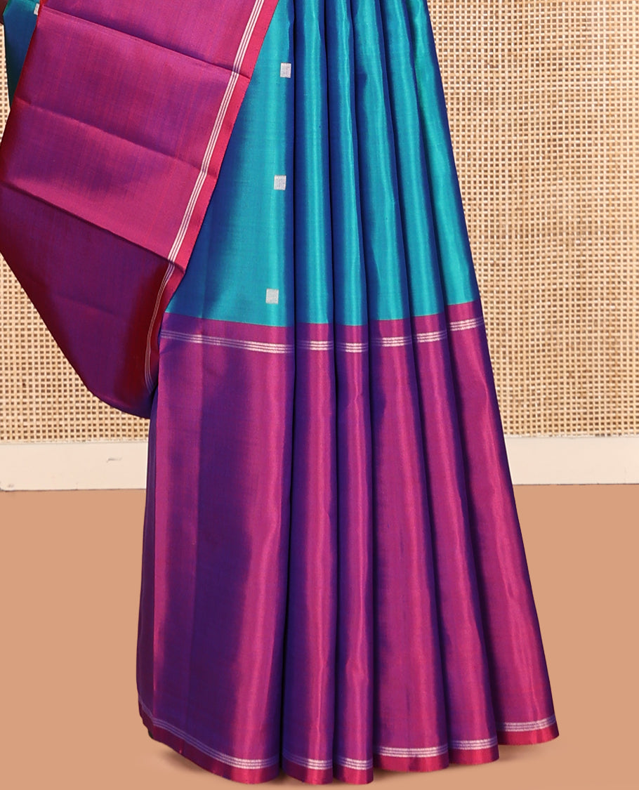 Blue Mayuri Soft Silk Saree