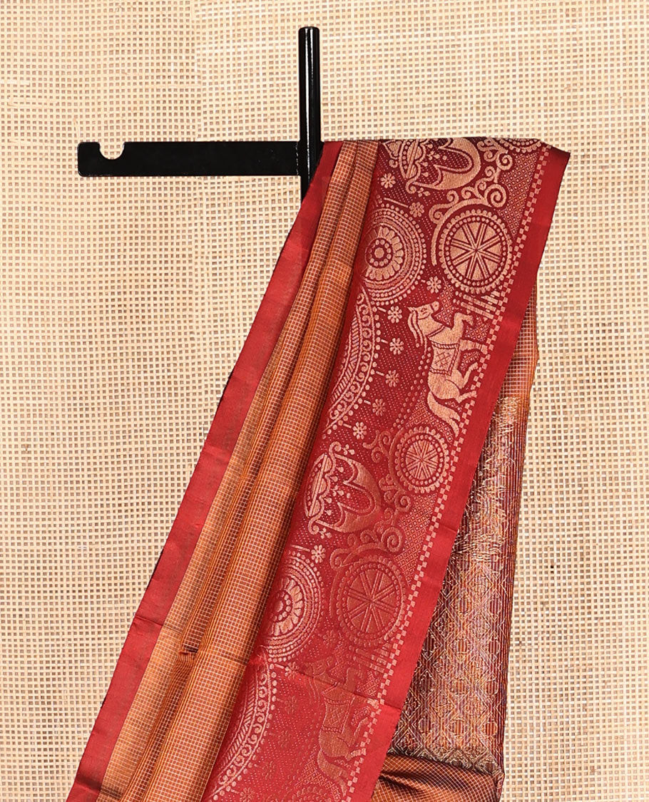 Orange Mayuri Soft Silk Saree