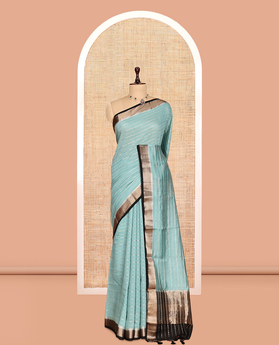 Blue Assam Silk Saree