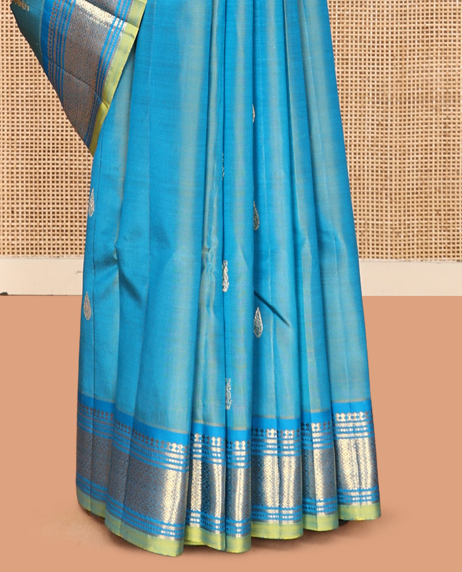 Blue Kanchipuram Silk Saree