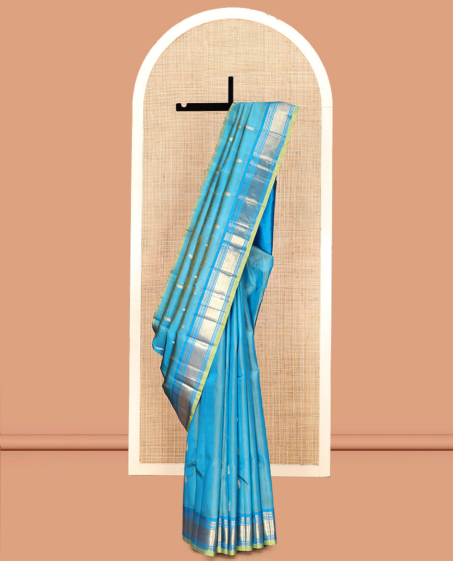 Blue Kanchipuram Silk Saree