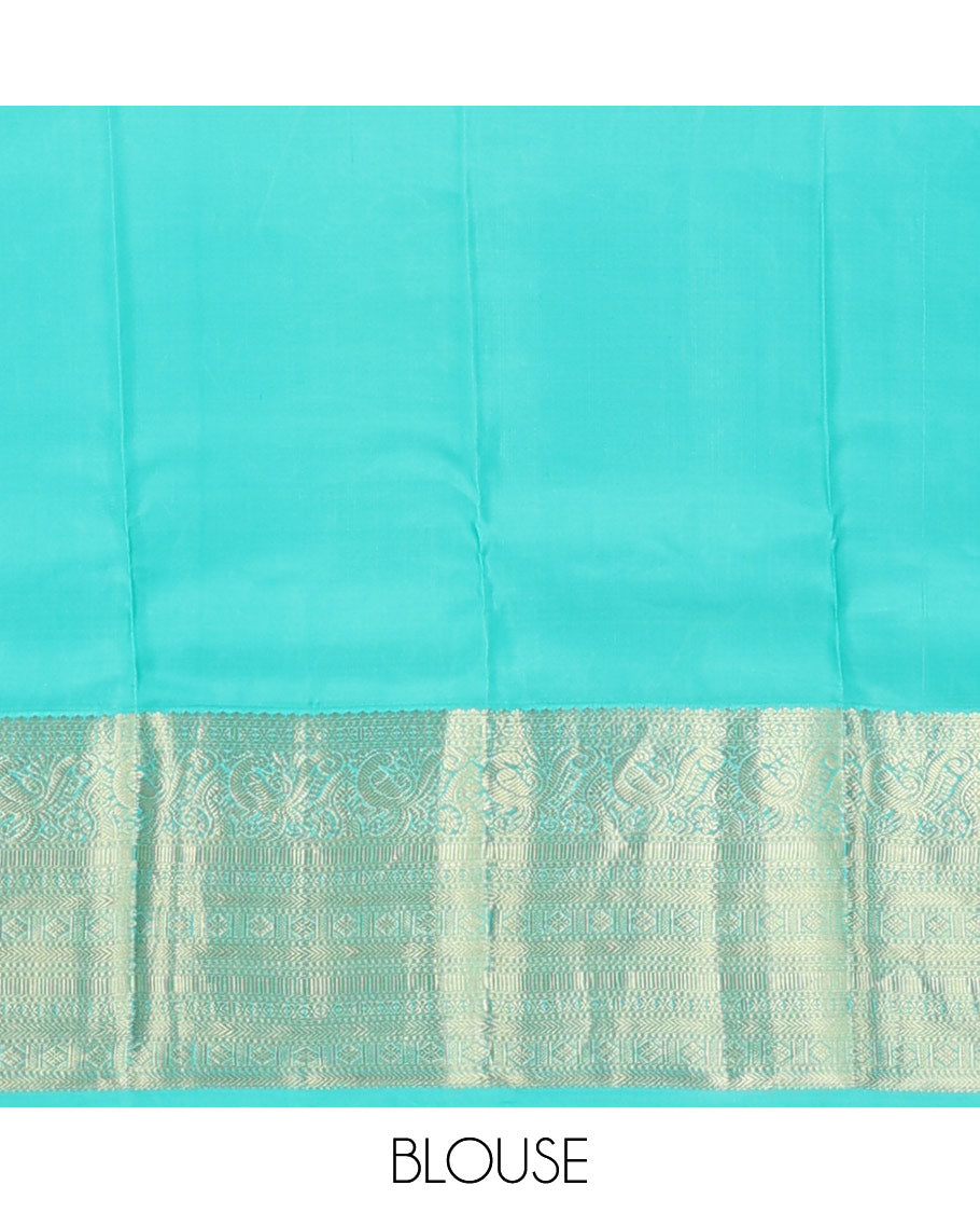 Pink zari design silksaree, contrast jaal pallu & border of thilakam,mayil,muthu,kathir,lavangam & diamond motifs