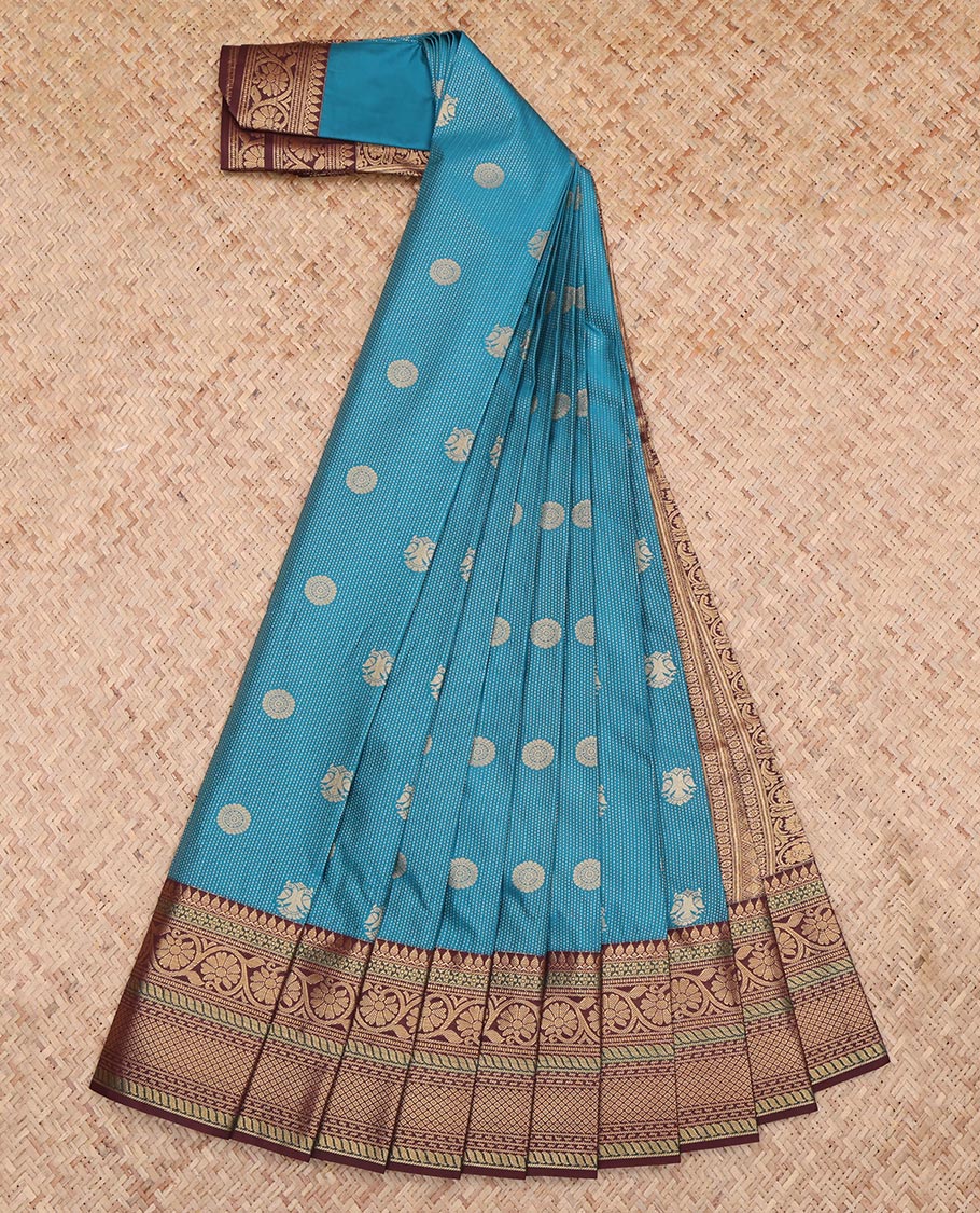 Blue Stripes Budget Silk Saree