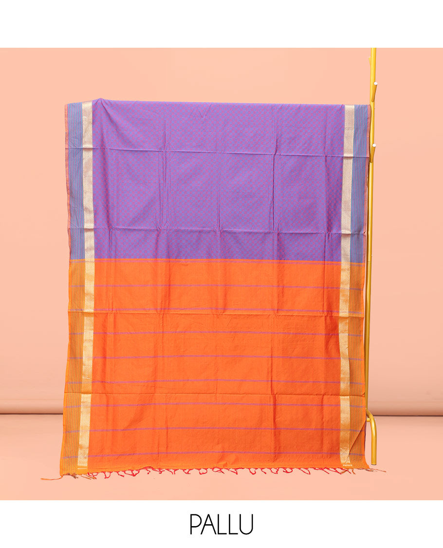 Lavender Poly Cotton Saree