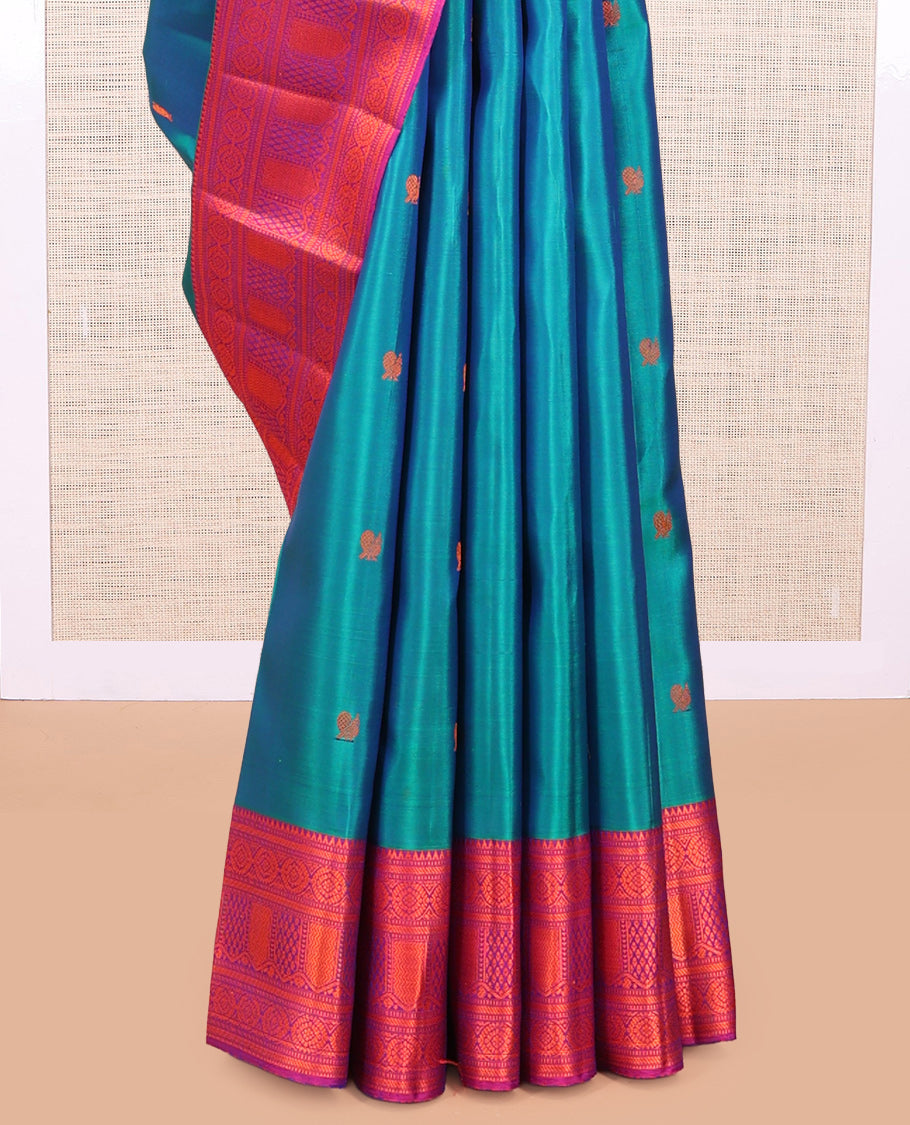Blue Kanchipuram Silk Saree