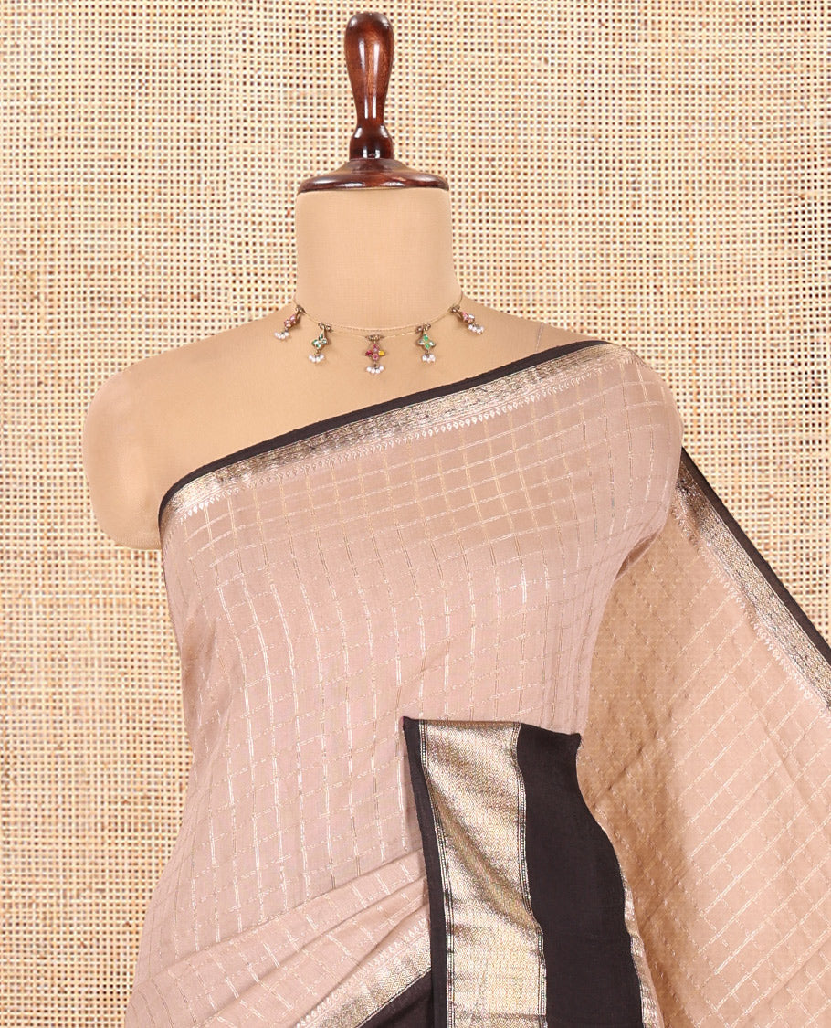 Chikku-Black Assam Silk Saree