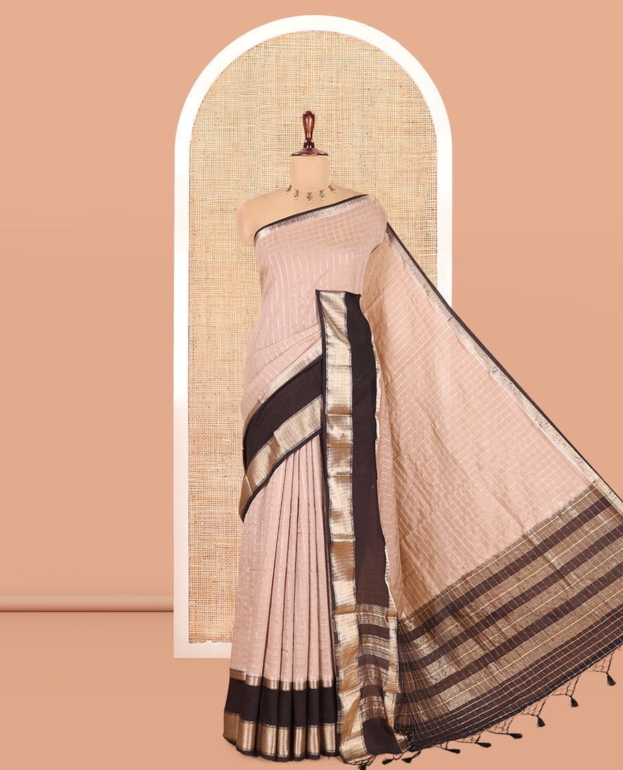 Chikku-Black Assam Silk Saree