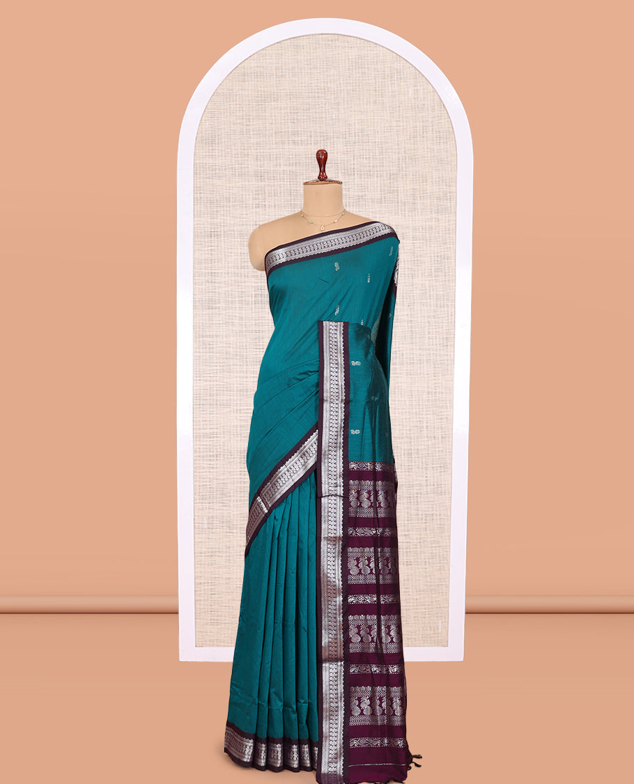 Blue Kalyani Cotton Saree