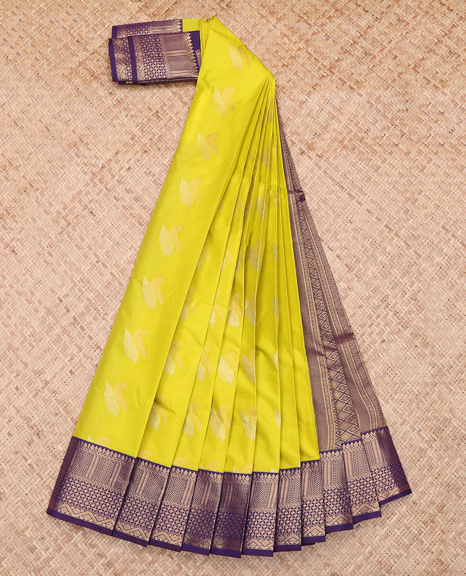 Green Peacock Budget Silk Saree