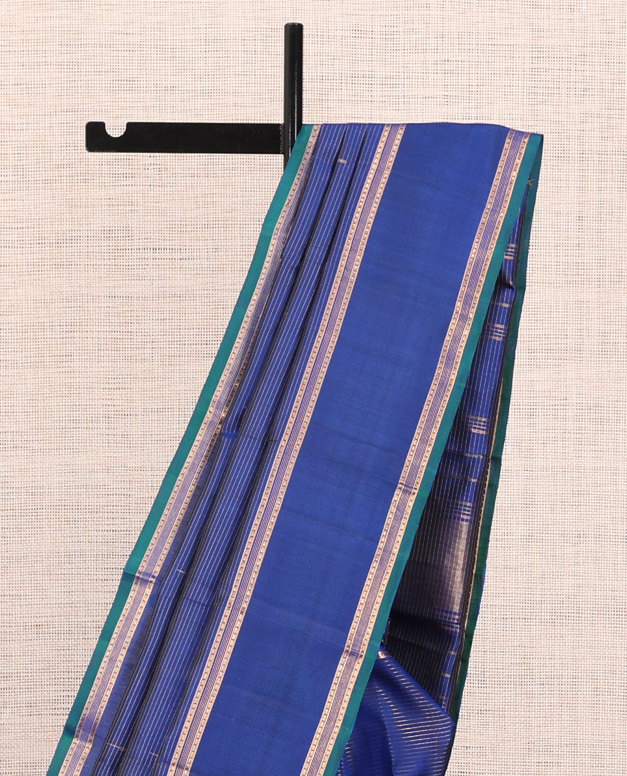 Blue Butta Kanchipuram Silk Saree