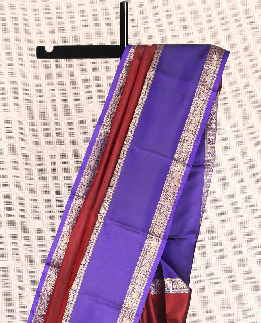 Red Kanchipuram Chettinad Saree