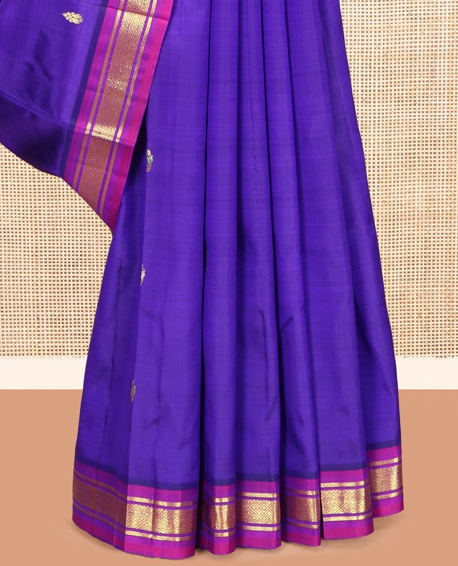 Violet Kanchipuram Silk Saree