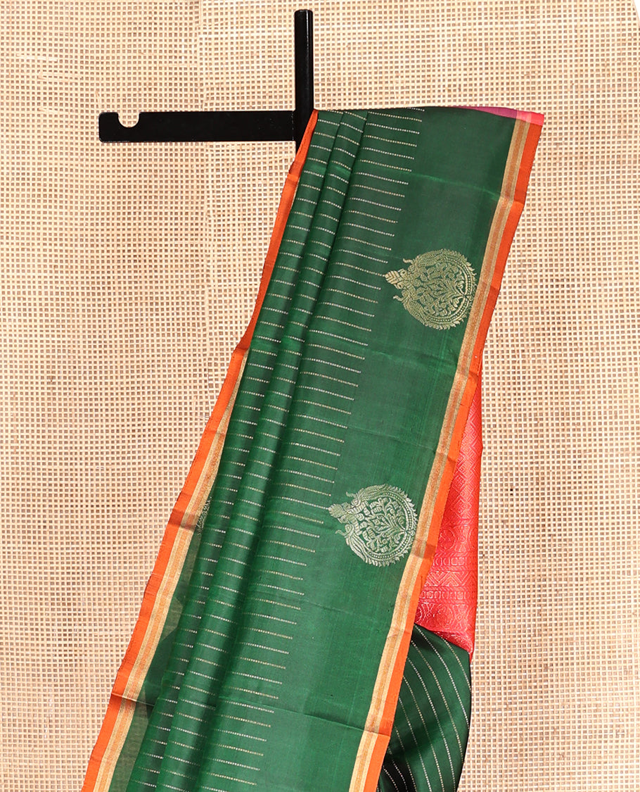 Green Mayuri Soft Silk Saree