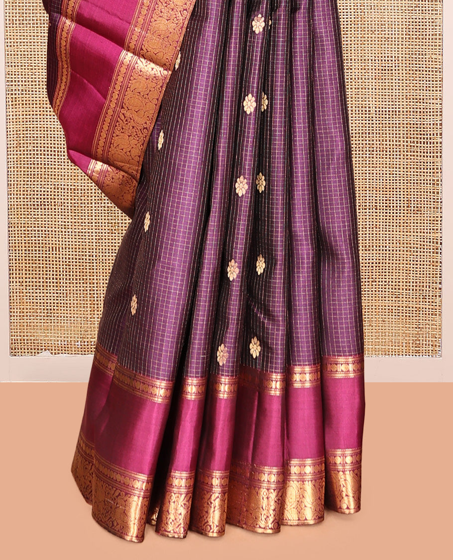 Purple Mayuri Soft Silk Saree