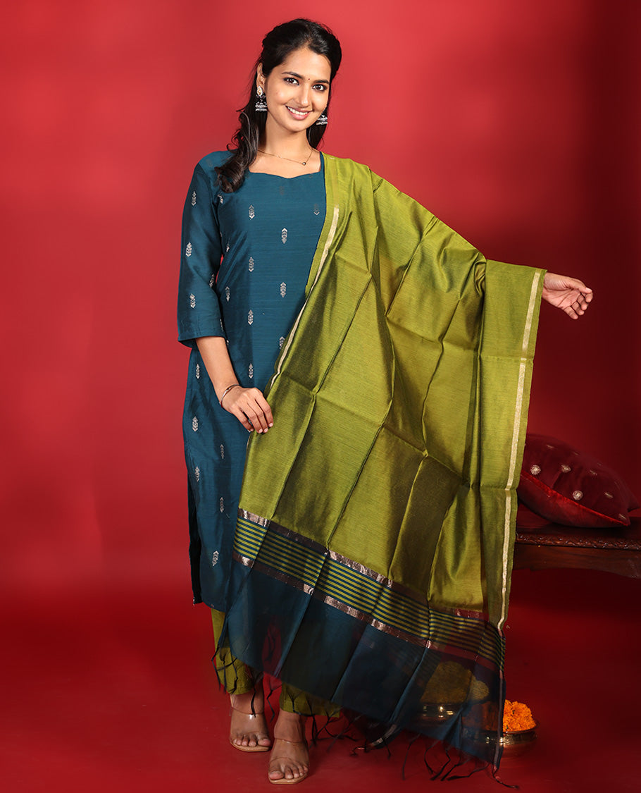 Blue Rayon Readymade Suit