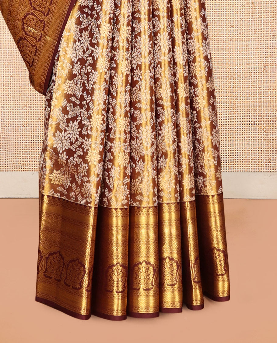 Gold Kanchipuram Tissue Silk Saree