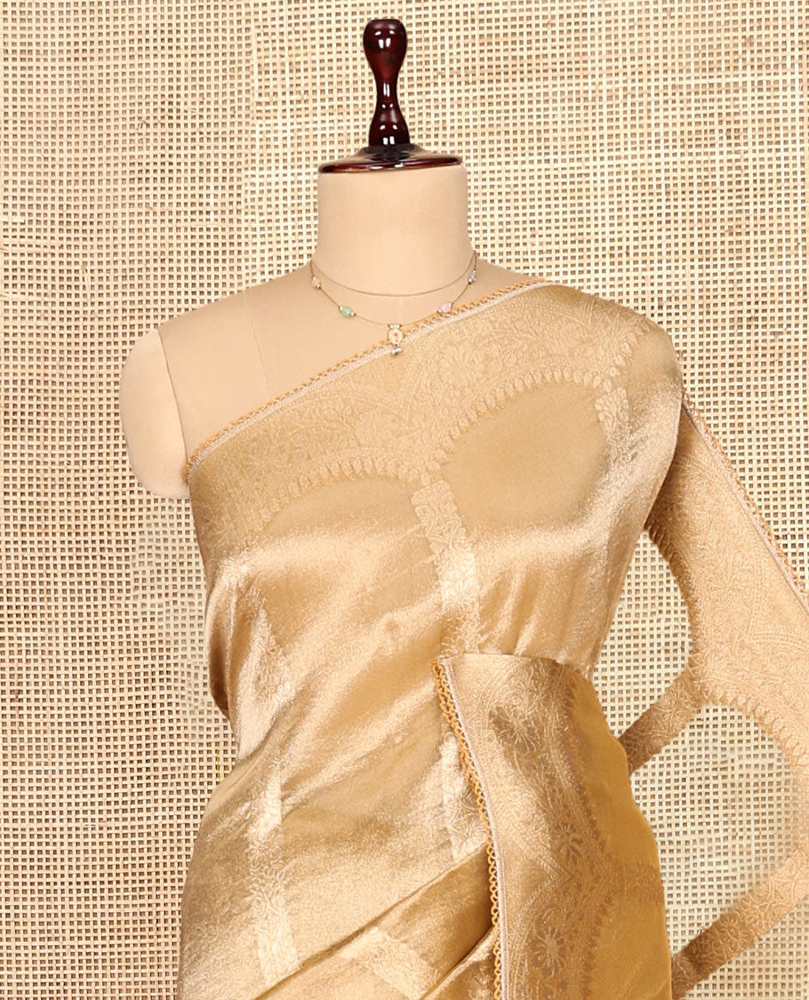 Mustard Fancy Organza Saree