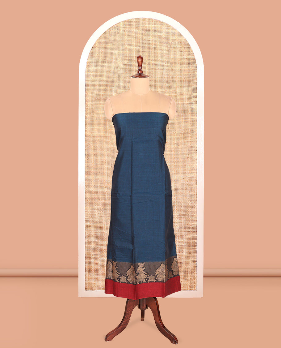 Blue Mercerised Cotton Material Chudidar Set