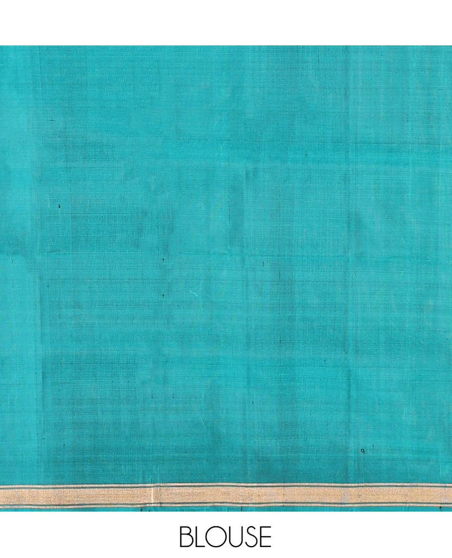 Blue Mayuri Soft Silk Saree