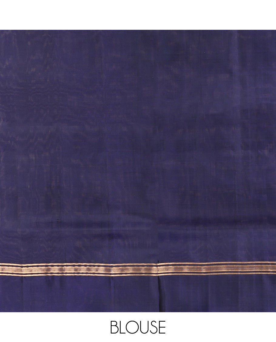 Green Mayuri Lite Silk Mix Saree, Gleamed Up with Square Buttas All Over Its Body, Complemented by Contrast Border, Intricately Designed Pallu, and Paired with a Contrast Blouse