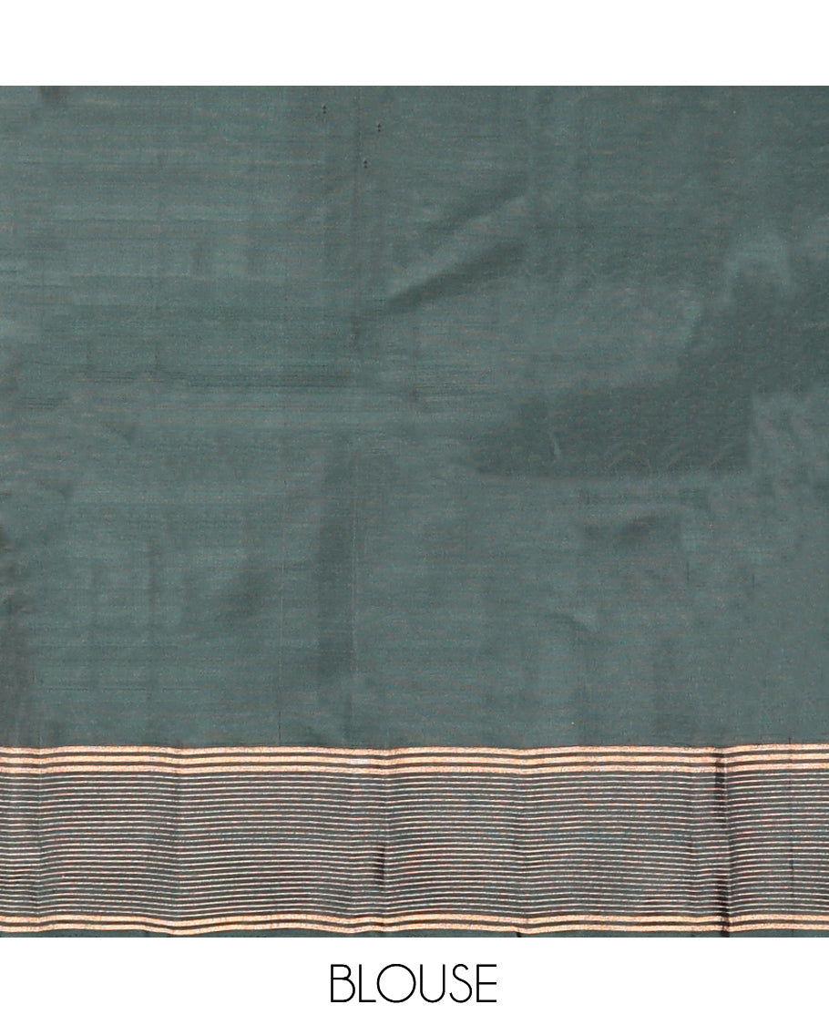 Blue Mayuri Lite Silk Mix Saree
