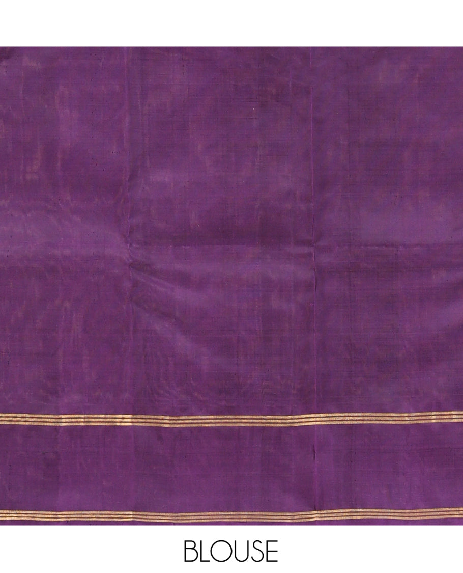 Leaf Green Zari Buttas Mayuri Lite Silk Mix Saree