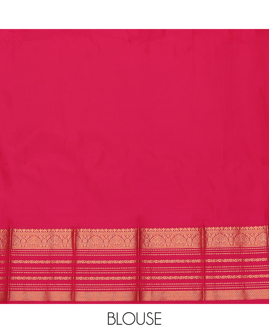 Peacock Blue Budget Silk Saree