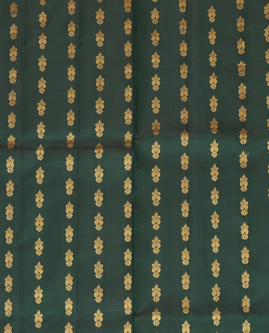 Green Pure Silk Navarathna Pavadai Material Set