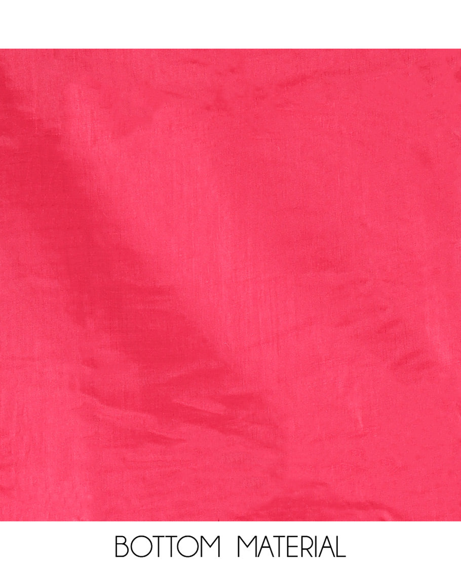 Maroon Mul Chanderi Material Churidar Features Jamdani-Style Meena Buttas Top, a Plain Bottom, and a Jamdani-Style Dupatta