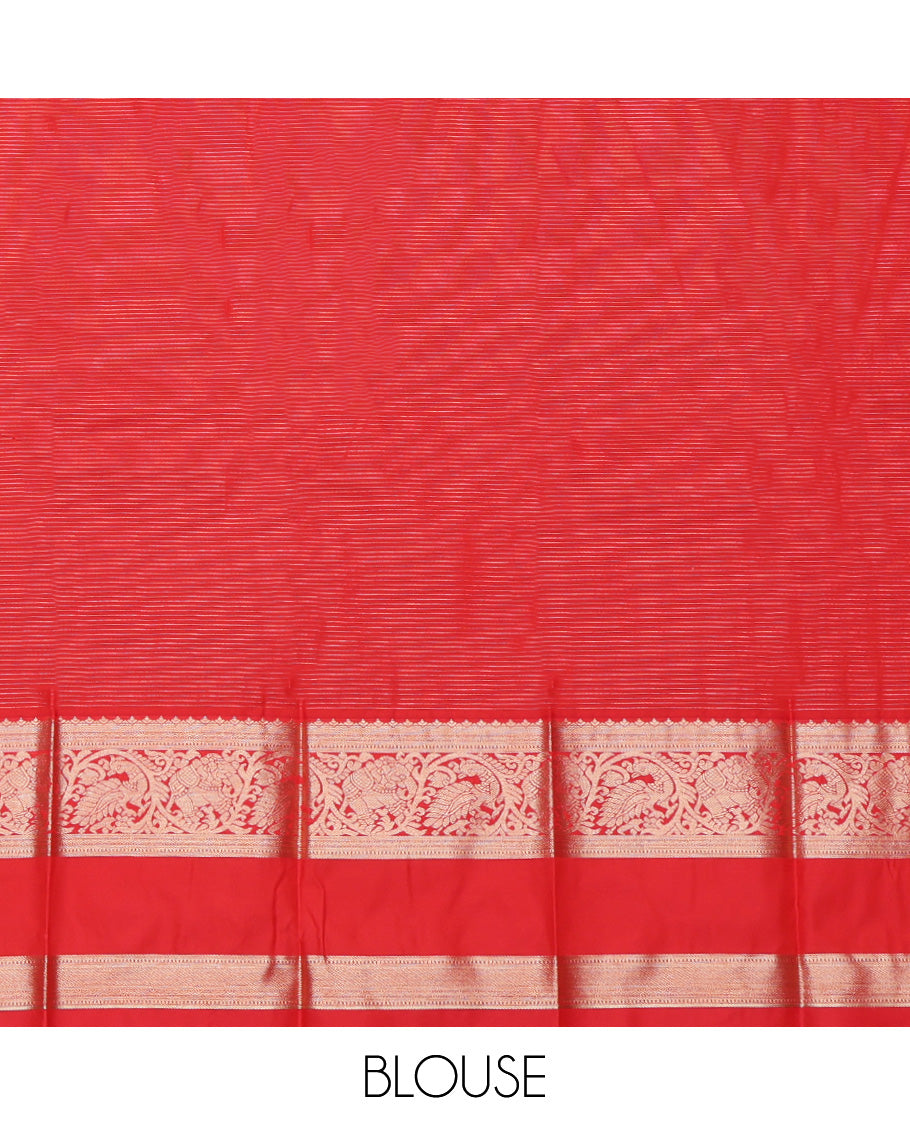 Green Rettai Pettu Border Budget Silk Saree