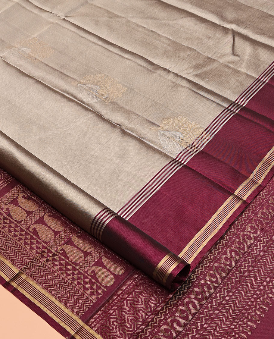 Grey Butta Mayuri Lite Silk Mix Saree