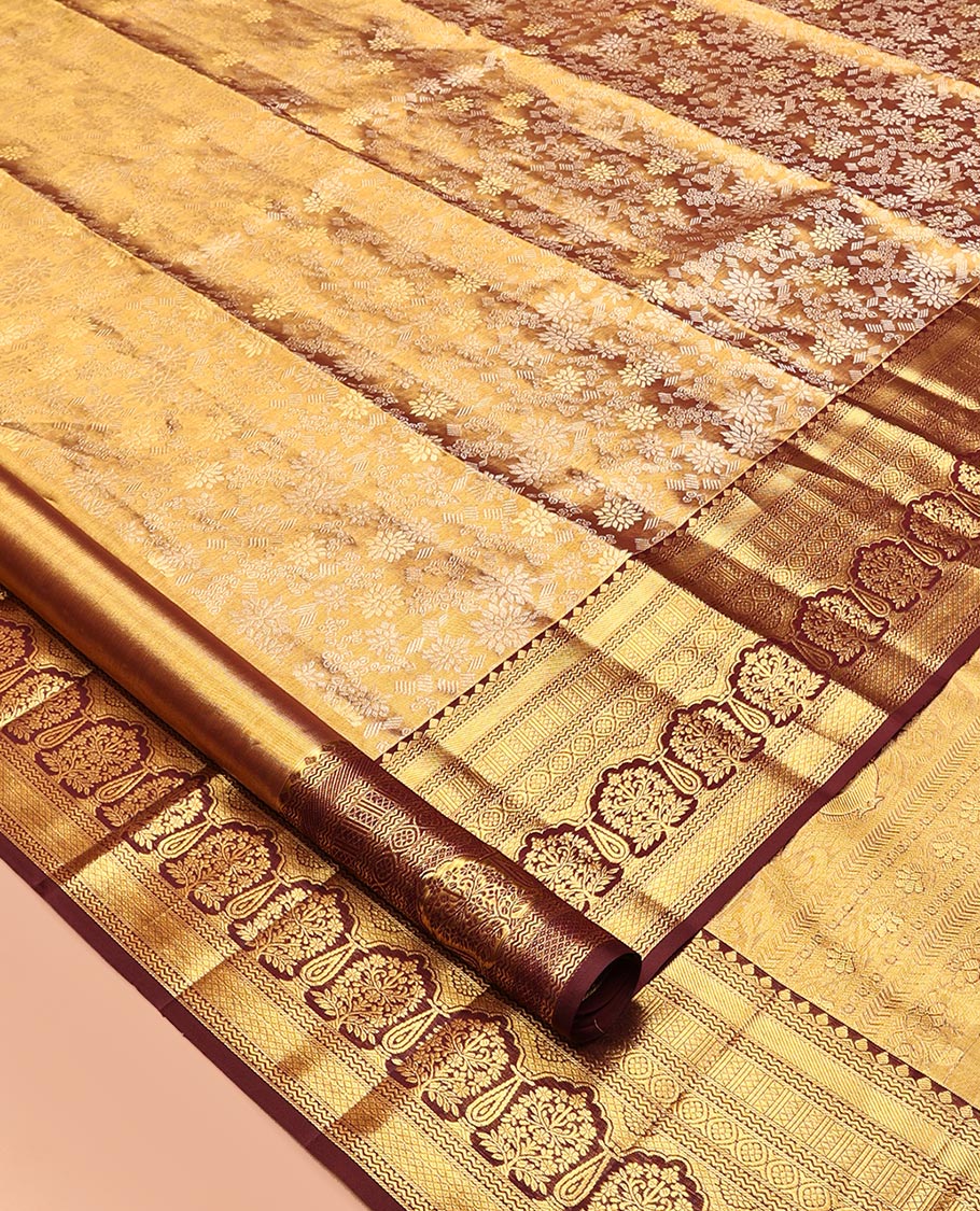 Gold Kanchipuram Tissue Silk Saree