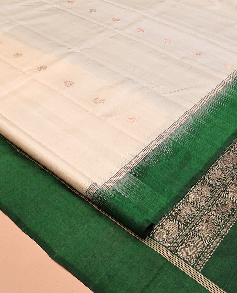 Cream Mayuri Soft Silk Saree