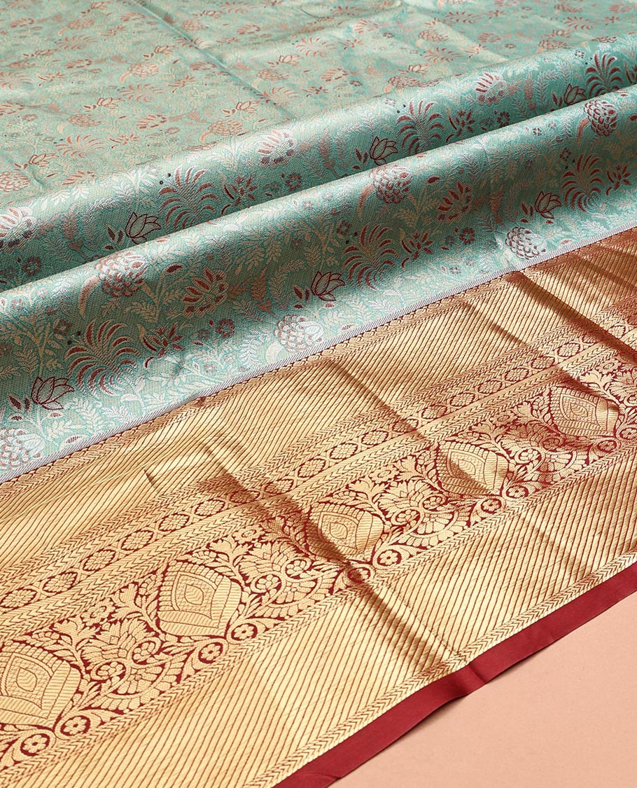 Blue Art Silk Half-Saree