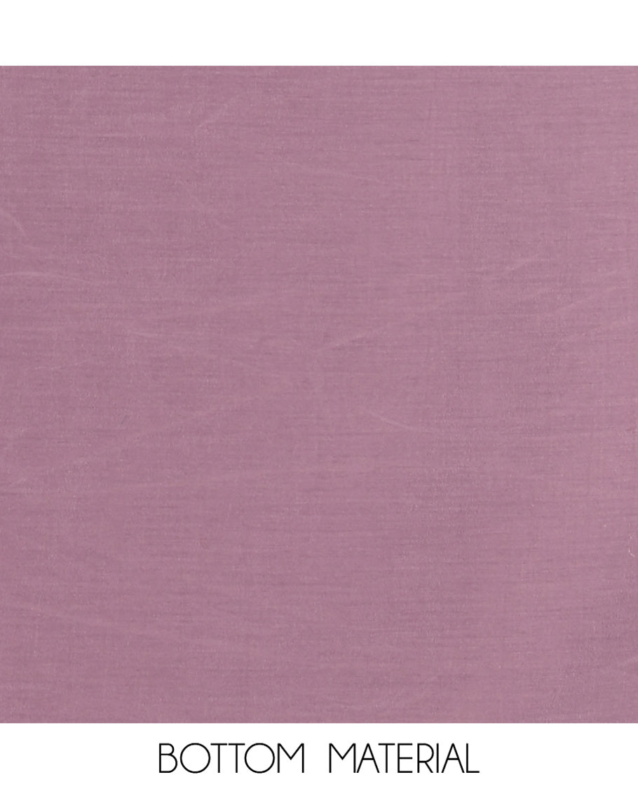 Lavender Material Churidar Set, Artfully Detailed with an Floral Motifs Embroidered on Its Nc Moss Organza Top, Plain Santoon Bottom, and Nc Moss Organza Scallop Dupatta of Floral-Leaf Embroidery