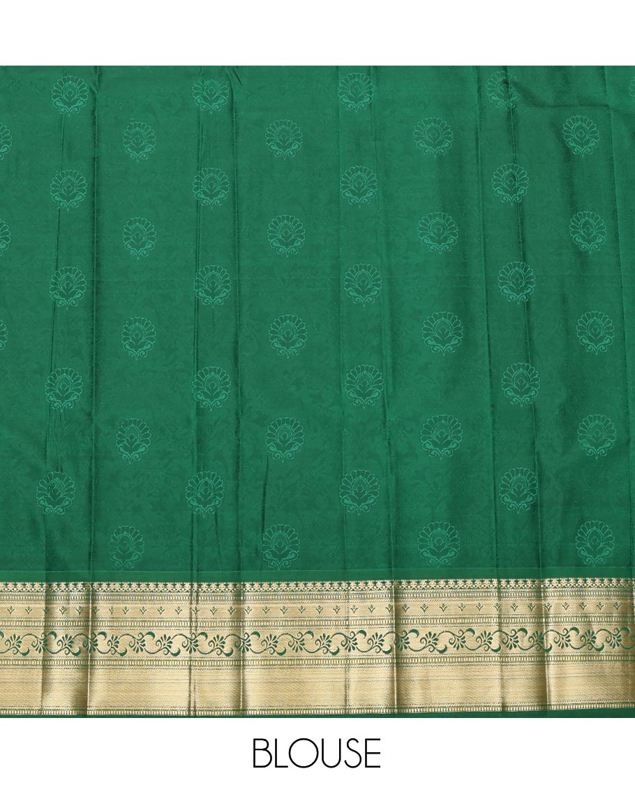 Purple Budget Silk Saree, Bedecked with Jacquard Design, Complemented by a Contrast Traditional Zari Border, Grand Pallu, and a Contrast Blouse