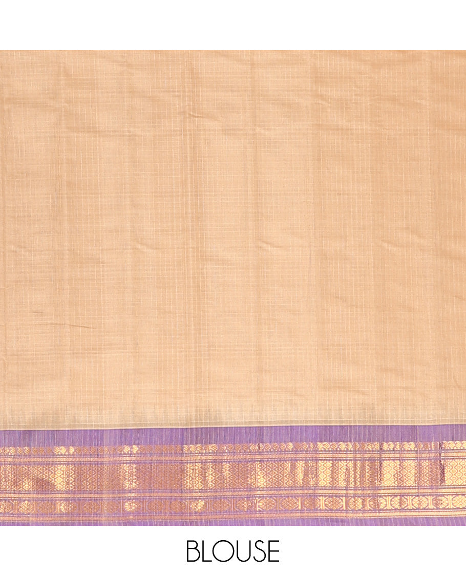 Light Brown Gadwal Silk Saree
