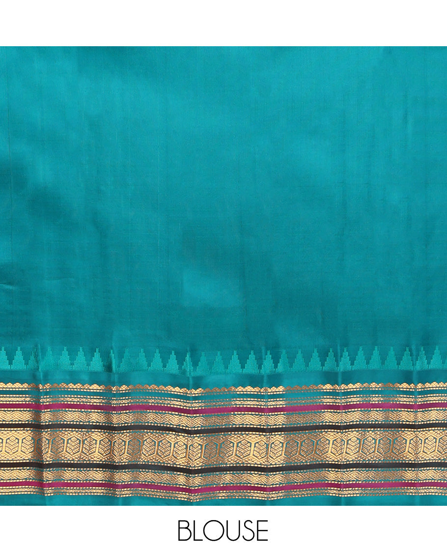 Violet Gadwal Silk Saree