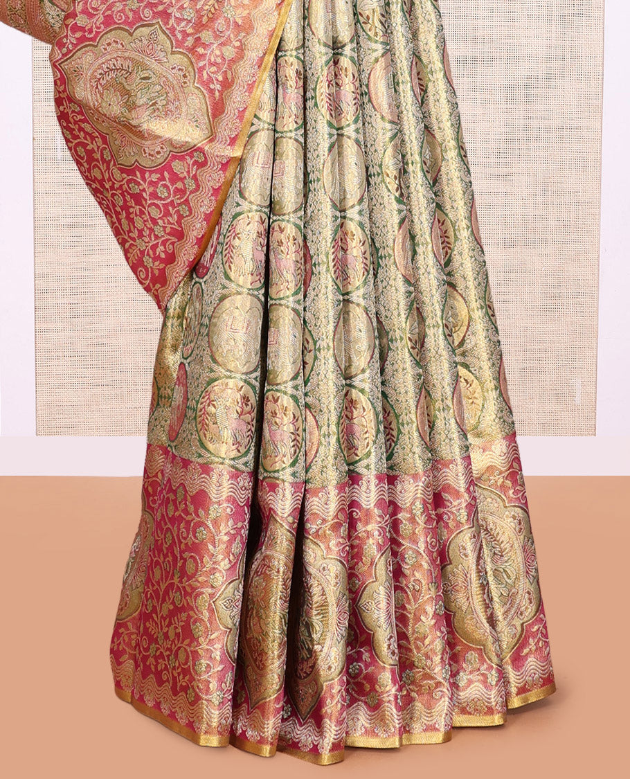 Green Kanchipuram Tissue Silk Saree