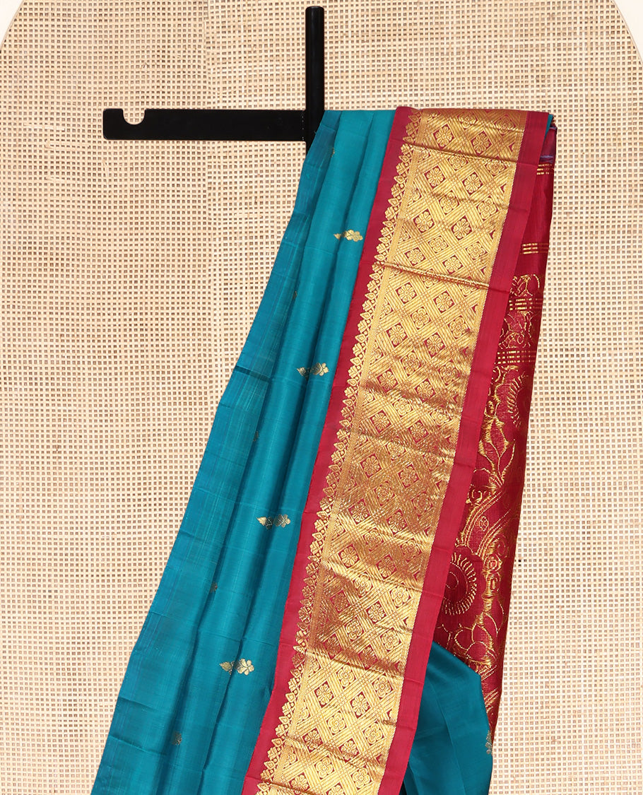 Blue Kanchipuram Silk Saree