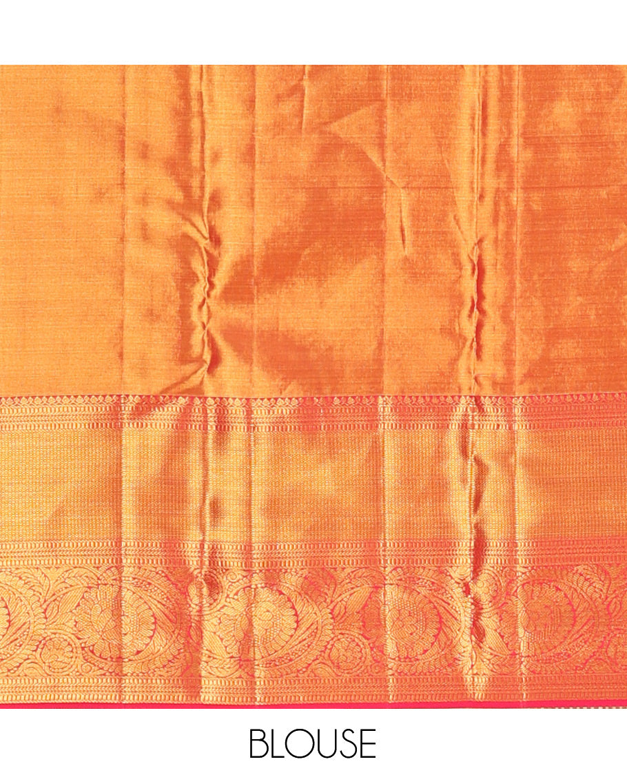 Red Kanchipuram Tissue Silk Saree