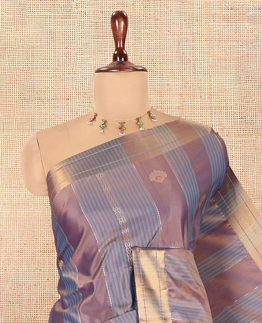 Navy Blue Semi-Soft Silk Saree