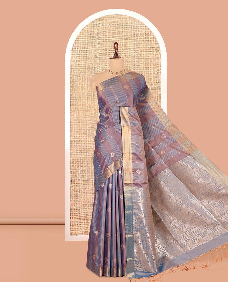 Navy Blue Semi-Soft Silk Saree
