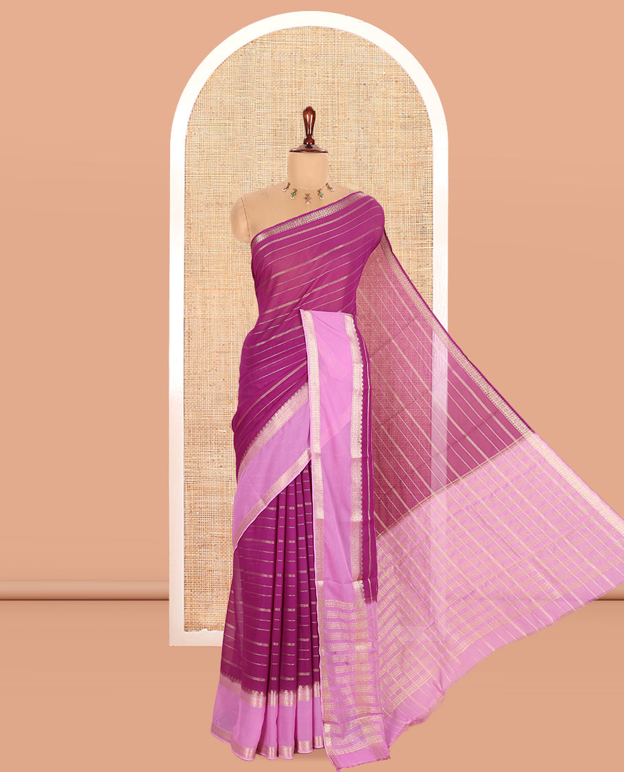 Violet Georgette Saree