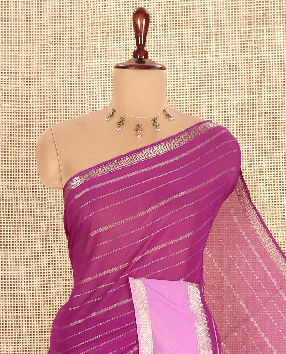 Violet Georgette Saree