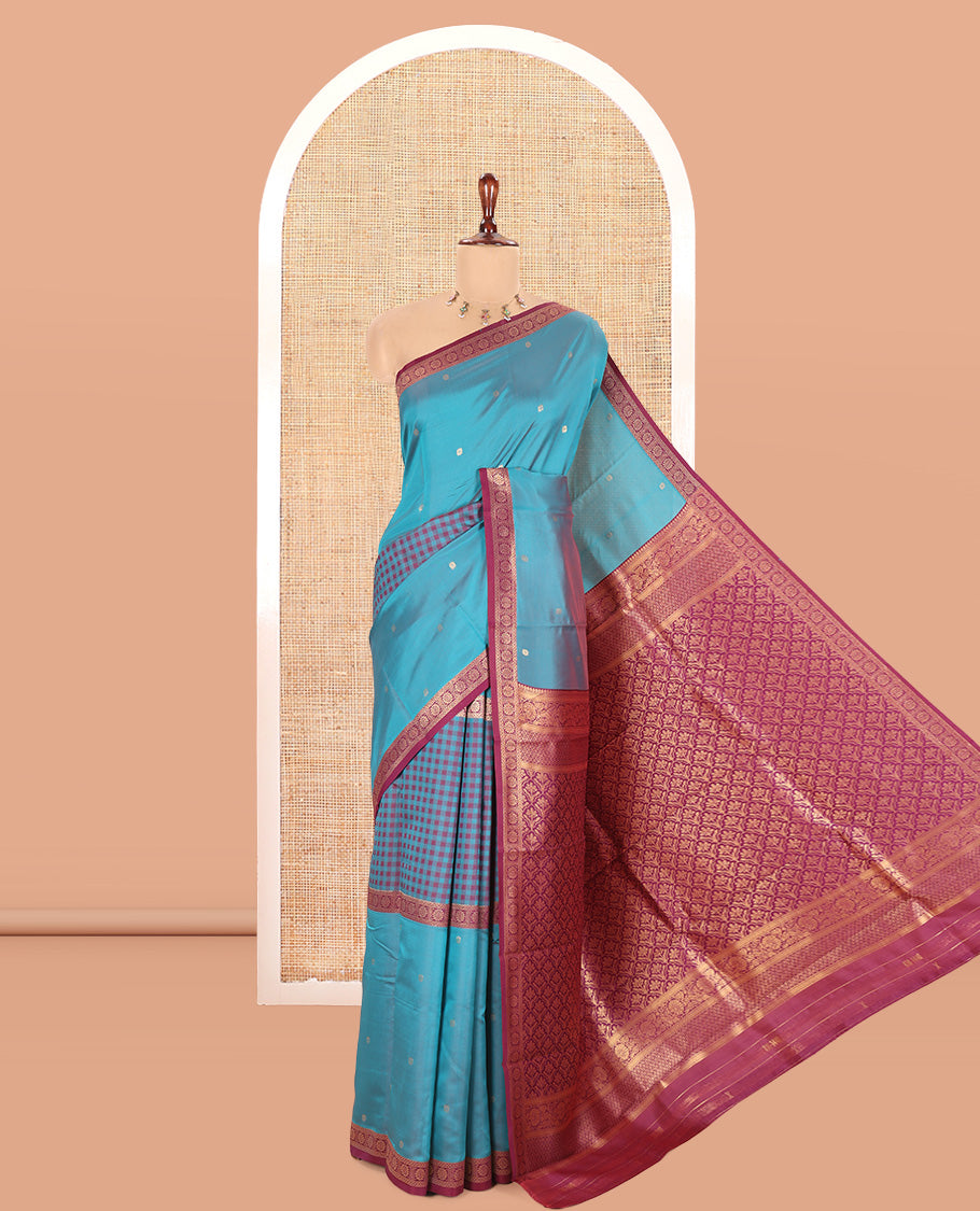 Rama Semi-Soft Silk Saree